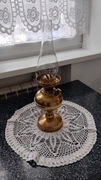 Stara lampa naftowa,mosiądz,Anglia,dwa knoty,wysoka,