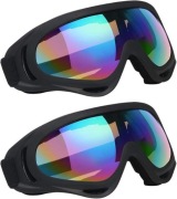 2xGOGLE NARCIARSKIE OKULARY NARTY SNOWBOARD DESKA UNISEX DAMSK MĘSKIE UV