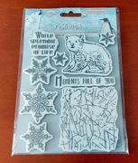 Stamperia stemple Arctic Antarctic - zimowe, świąteczne, śnieżynka, tło