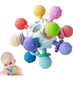 Grzechotka gryzak kula zabawka sensoryczna dla niemowląt 0+ Montessori 