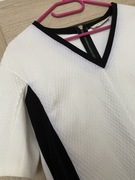 Elegandzka beżowo czarna bluzka Reserved M