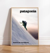 Patagonia climber mountain góra plakat A3 z ramą (29,7 cm x 42 cm)
