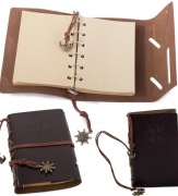 Notes podróżnika Retro Z okładką Vintage zawiązywany na Rzemień 