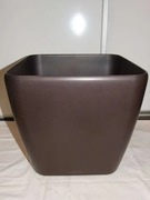 Donica Lechuza Quadro, brązowa,wysokość 40 cm