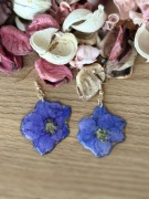Kolczyki kwiaty naturalne w żywicy