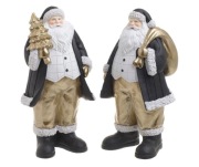 Figurki Mikołaje czarno-złote komplet 2 sztuki