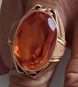 ZŁOTY PIERŚCIONEK Z KAMIENIEM 17,62G PR.585 ROZ.19