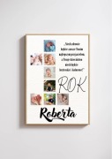 Personalizowany prezent na roczek zdjęcia a3 rama od chrzestnych dziadków