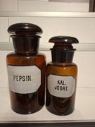 Stare bursztynowe butelki apteczne