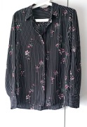 Koszula Reserved 38 M paski kwiaty floral mgiełka