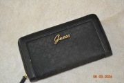 Guess portfel czarny logo