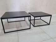 Loftowy stolik kawowy czarny mat