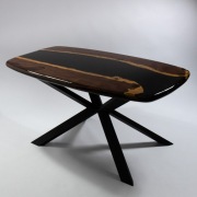 Blat z żywicy i hebanu 150cm x 80cm