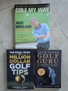 Zestaw książek o golfie.