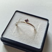 Srebrny pierścionek z ametystem pr 925 rozm 18