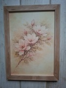 Dekor,obraz w drewnianej ramie.Decoupage.