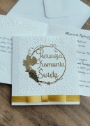Zaproszenie na Pierwszą Komunię Świętą personalizacja + koperta