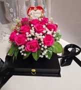 Dzień Babci, Dziadka , Walentynki,  kwiaty mydlane flower box 