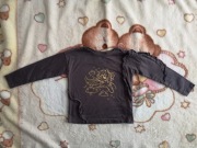 Brązowa bawełniana bluza bluzka z falbankami My Little Pony 116 jak nowa