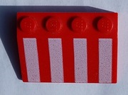Lego 3297p03 Czerwony daszek w białe paski