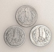 1 zł 1957, 1967 i 1968 rok zestaw najrzadszych roczników 