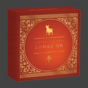 Srebrna moneta 1 Oz uncja Lunar Opal rok wołu 2021 Proof