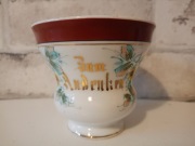 Zabytkowa filiżanka/ cache-pot A.R. – „Zum Andenken”, XIX w., ręcznie