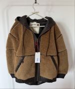 Zara kurtka baranek z kapturem M-L