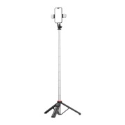 Selfie Stick Tripod 1,3m + 2x LED + Pilot Bluetooth Statyw Telefon TikTok