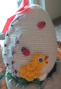 Duże JAJKO PISANKA wielkanocna RĘKODZIEŁO Quilling