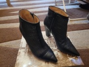 Damskie Botki Skórzane Venezia - Rozmiar 38, Zadbane, Skóra Naturalna