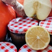 Dżem dyniowo jabłkowy, z cytryną i imbirem. Bez cukru.Janginizowany. 300g.