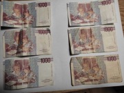 1000 lirów włoskich - 6 banknotów