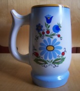 Porcelanowy kufel LUBIANA – wzór kaszubski – PRL (Vintage, Folk)