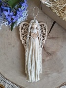 Aniołek Anioł stróż makrama zawieszka 