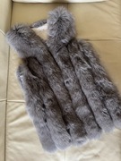 Kamizelka z futra naturalnego popielata 