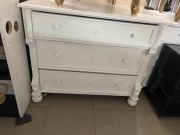 komoda drewniana biała , 3 szuflady