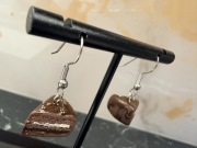 Piernik ciasto - kolczyki stal chirurgiczna, 100% handmade