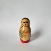 Oryginalna Matrioszka ręcznie malowane 2 lalki lata 50-60 