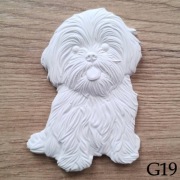 West Highland terrier pełna detali kolorowanka antystresowa 3D z gipsu