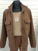 MEGI czekoladowa bluza na suwak