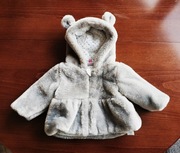 Kurtka niemowlęca futerko szare dla dziewczynki rozm. 56-62