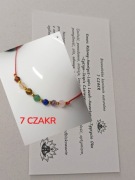 Bransoletka naturalne kamienie siedem czak szlifowane równowaga ochrona