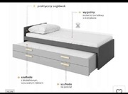 Łóżko podwójne wysuwane stan bdb