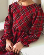 Sukienka krata czerwona 