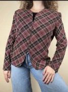 Marynarka żakiet damski błyszcząca Joseph Ribkoff L 40 XL 42 w krate,