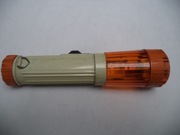 Stara latarka sygnalizacyjna kolorowa z lat 80. niesprawna 