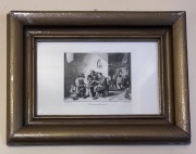 Miedzioryt „Partyjka kart” D. Teniers - 1886r - odcisk