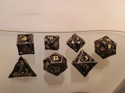 Zestaw metalowych kości "Skarb Czarnego Smoka" na sesję RPG D&D Dices