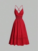 Shein sukienka wiskoza 85% koronka w pasie rozmiar S nowa